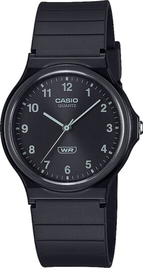 Casio Dameklokke MQ 24B 1BEF Pop Sort/Gummi Ø34.9 mm