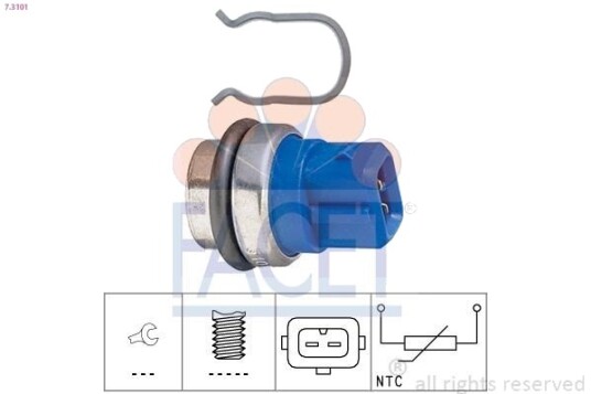 Sensor, motortemperatur FACET 7.3101