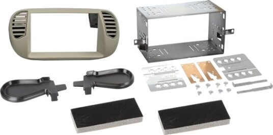 2 Din Radio /Monteringsramme Fiat 500 10/2007 07/2015 Perlegrå 2 Din Radio /Monteringsramme Fiat 500 10/2007 07/2015 Perlegrå