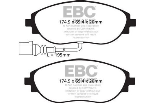 Bremseklosser EBC Brakes DP42127R Bremseklosser EBC Brakes DP42127R