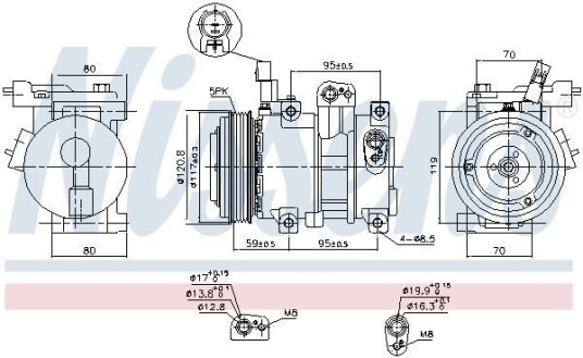 AC kompressor NISSENS 890683 AC kompressor NISSENS 890683
