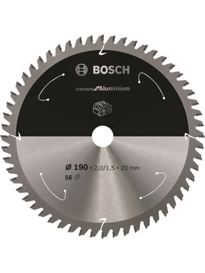 Bosch 190mm Rundsavklinge for Aluminium med 56 Tenner Bosch 190mm Rundsavklinge for Aluminium med 56 Tenner