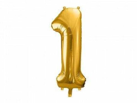 Folie tall "1" blå 86cm Folie tall "1" blå 86cm