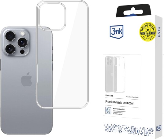 3Mk Gjennomsiktig Mobildeksel for Apple iPhone 16 Pro 6.3"