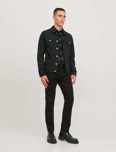 Jack & Jones Jjegingham Twill Shirt L/S Noos - Khaki green - L