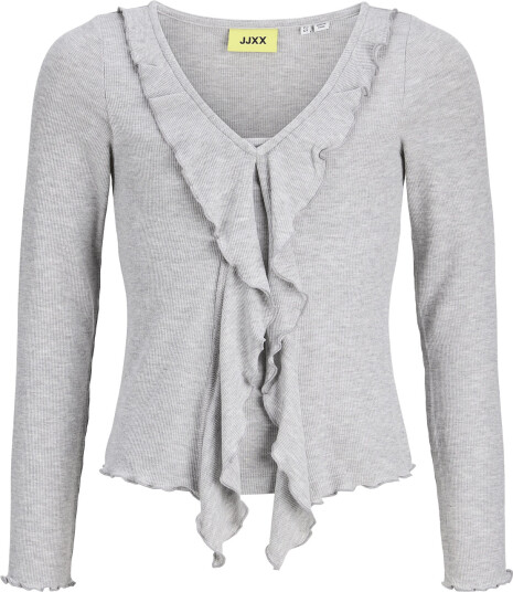 JJXX Kids Jxuma Ls Rib Bow Top Jrs Grl   Grey   128