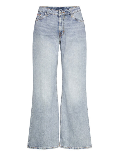 Monki Kiri Low Waist Loose Flared Jeans - Blue - 31 x 32