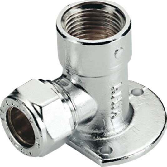 Fonta Platealbu M/Muffe 15mm X 1/2" Forkrommet CU/Pex
