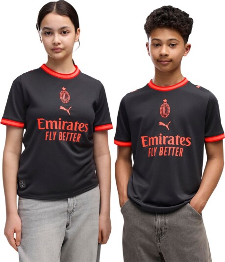 PUMA AC Milan Tredjedrakt Replica Barn Størrelse 152 Grå/Rød