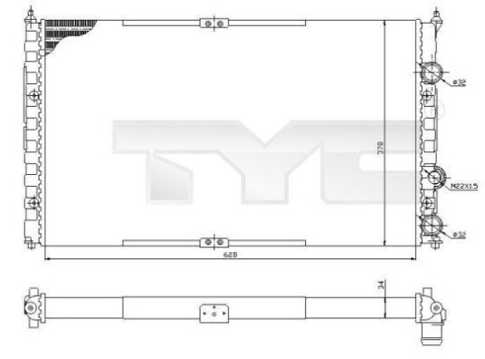 Radiator TYC 737 0057