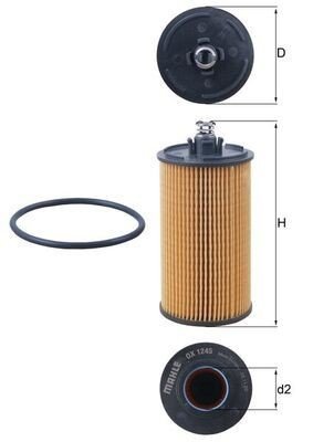 Oljefilter MAHLE ORIGINAL OX 1245D Oljefilter MAHLE ORIGINAL OX 1245D