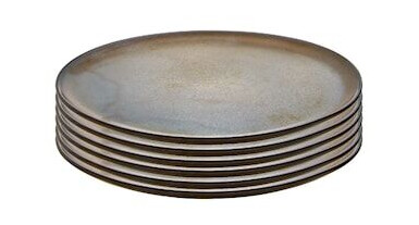 Aida Raw Frokosttallerken Metallic Brown 6 stk. 23 cm