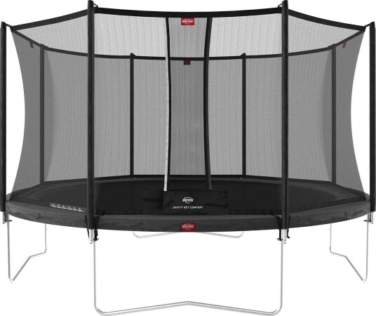 BERG Toys Berg Trampoline Favorit 430 Grå Med Sikkerhetsnett Comfort 430 cm dia Grå BERG Toys Berg Trampoline Favorit 430 Grå Med Sikkerhetsnett Comfort 430 cm dia Grå
