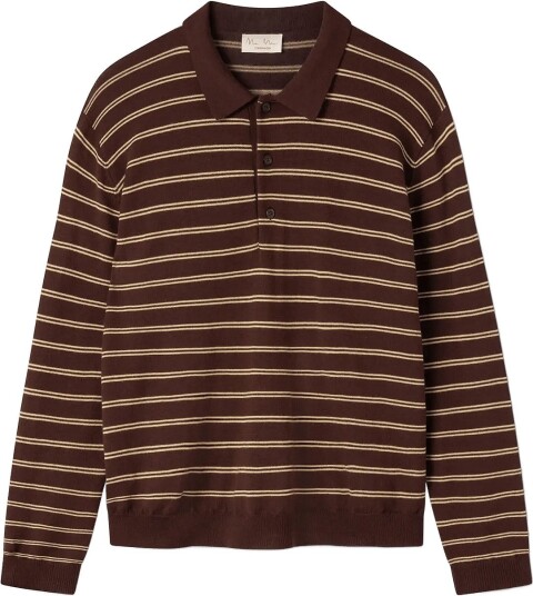 MarMar Copenhagen Teno Polo W   DARK WHEAT STRIPE   L