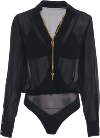Elisabetta Franchi Dame Topper Svart XS,