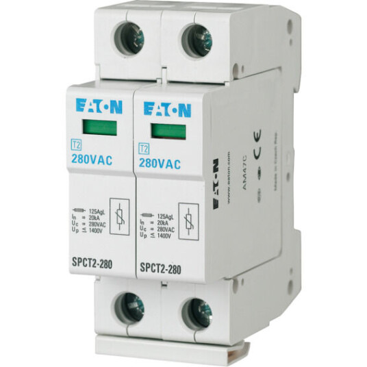 Eaton Overspenningsvern SPCT2-385/2 2-polet 385VAC 2x20kA Eaton - 1609769 Eaton Overspenningsvern SPCT2-385/2 2-polet 385VAC 2x20kA Eaton - 1609769