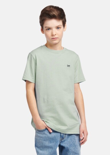 Lee Kids Badge T-Shirt Slit Green 12-13 T-Shirts