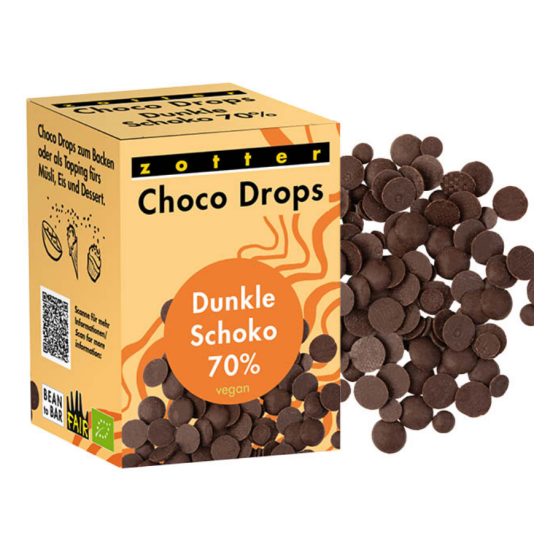 Zotter Dark Chocolate Chips / Chocolate Drops