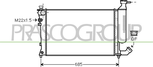 PRASCO CI420R022 Radiator motorkjøling