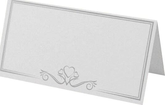 Plasseringskort Hjerte - 50-pakning
