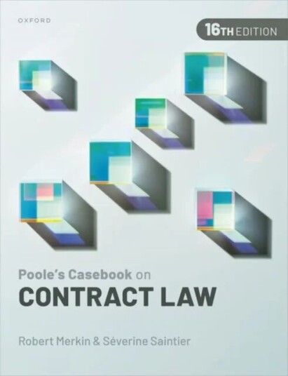 Poole'S Casebook On Contract Law Av Robert (Professor Of Law University Of Reading And Professor Of Law Emeritus University Of Exeter) Merkin Kc,