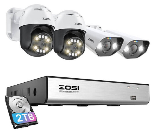 Zosi C296 C182 IP Overvåkningskamera WiFi 5MP 8MP NVR 8 Kanaler 2TB Harddisk Zosi C296 C182 IP Overvåkningskamera WiFi 5MP 8MP NVR 8 Kanaler 2TB Harddisk