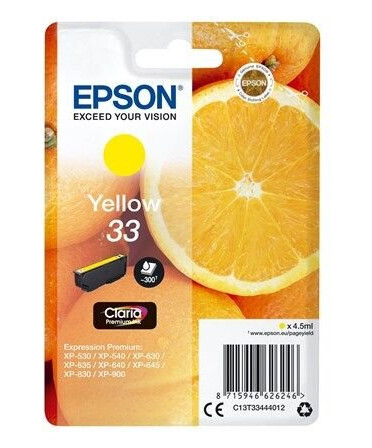 Epson 33 - Blekkpatron Yellow