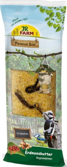 Jr Farm Peanut Bar Uten Skall Peanøttsmør Med Meitemark 350 G