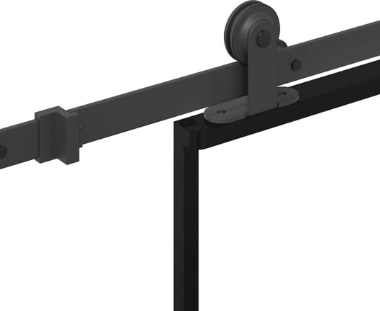 vidaXL Skyvedør med monteringssett 102,5x205 cm herdet glass&aluminium
