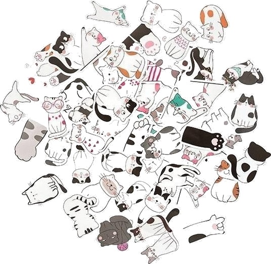 Vinyltatoveringer/Klistremerker Katter 4–5 Cm 50 Stk.