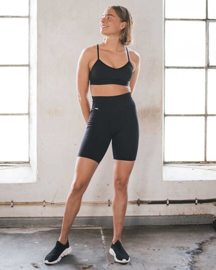 Aim’n Black Ribbed Seamless Biker Shorts - XS Aim’n Black Ribbed Seamless Biker Shorts - XS