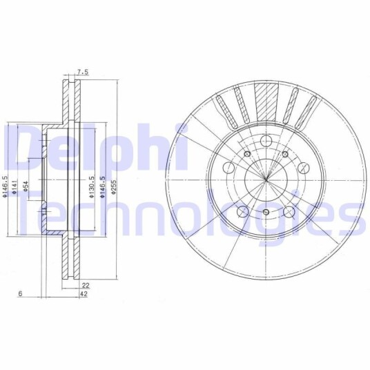 Bremseskive DELPHI BG2596