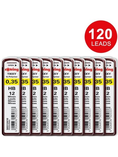Rotring Refill .35mm HB Leads for Mechanical Pencil