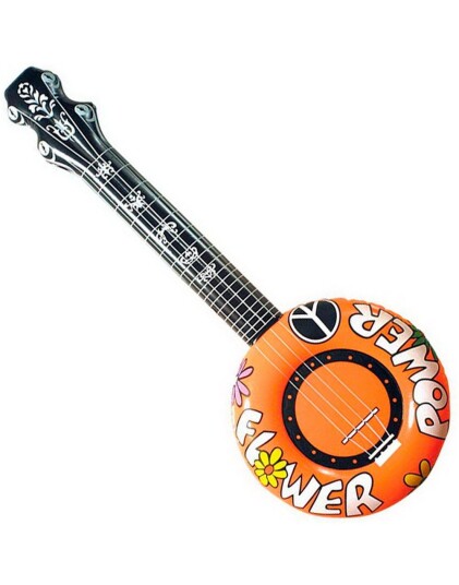 Flower Power Orange Oppblåsbar Banjo Flower Power Orange Oppblåsbar Banjo