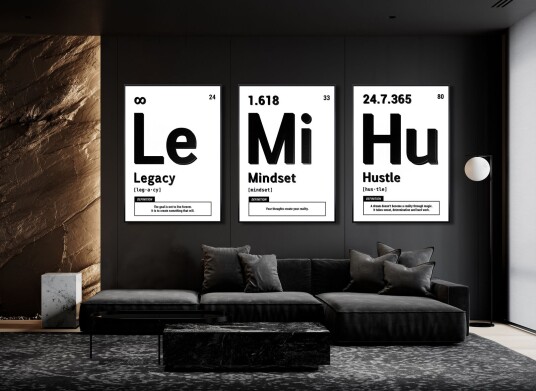 Plakat Inspirerende Ord Sett / Sett av 3