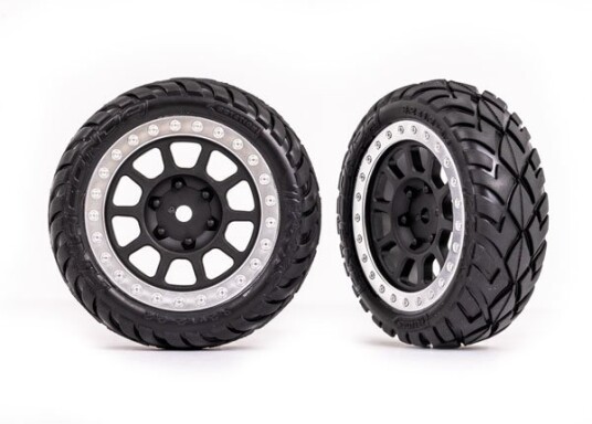 Traxxas 2479G Tires & Wheels Anaconda / Grey Satin w. Chrome Rin Traxxas 2479G Tires & Wheels Anaconda / Grey Satin w. Chrome Rin