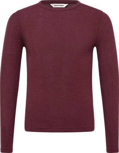 Soft Rebels Srfenja O Neck Top Burgundy XL