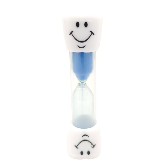 Timeglass 3 minutter Smiley BLÅ Timeglass 3 minutter Smiley BLÅ