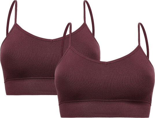 LMTD Nlfbetty Seamless Bralette 2P Burgundy 158 164 LMTD Nlfbetty Seamless Bralette 2P Burgundy 158 164