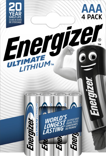 Energizer Ultimate Lithium AAA 4-pakk Batteri 1250 mAh