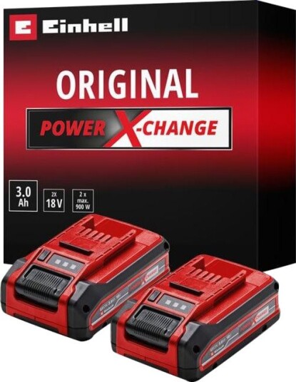 Einhell Power X-Change Plus Twin-Pack Batterier Til Verktøy 18 v, 3.0 ah 2 Stk.