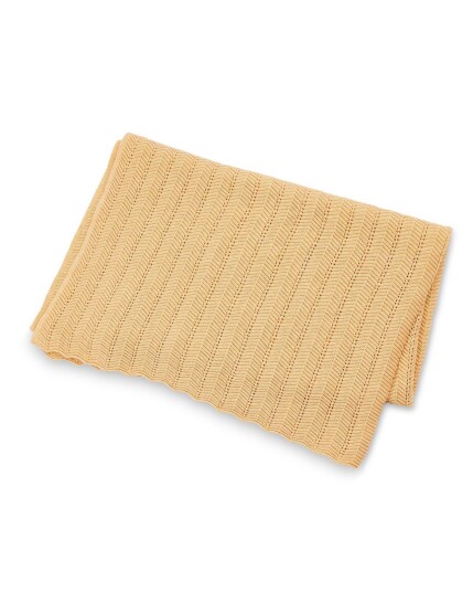 Smallstuff Baby Blanket Fish Bone Knit Peach Melange