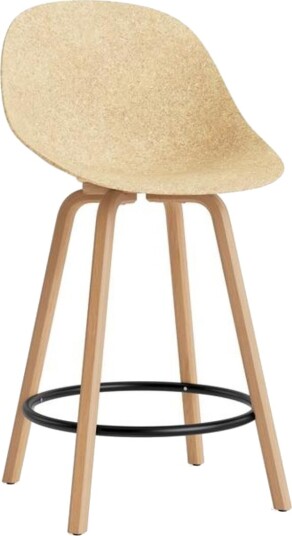 Normann Copenhagen Matt Barkrakk Med Rygg 65 cm Bøk/ Sort/Hamp