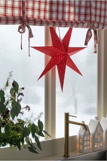 Star TradingPaperstar Cloud dot 60cm med ledningRødJulepyntFra Homeroom