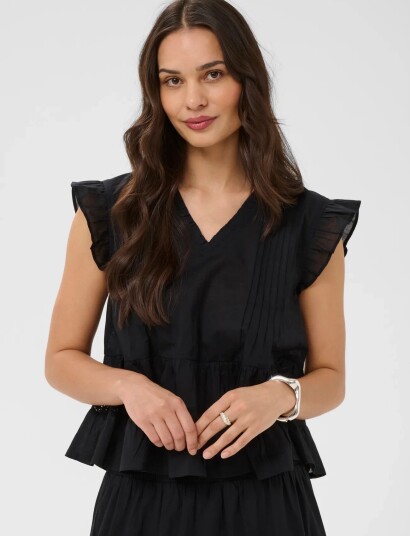Kaffe Kavalerie Top Black 46