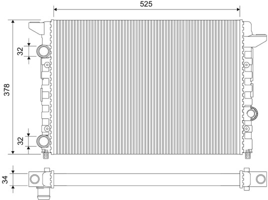 VALEO 701860 Radiator motorkjøling