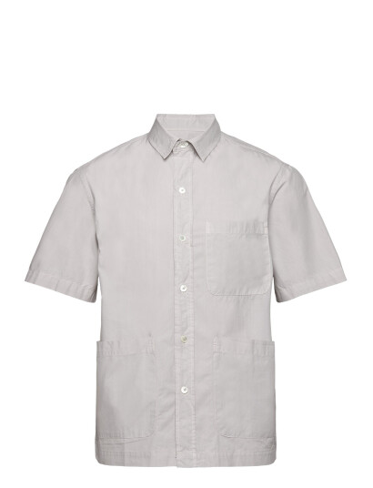 Garment Project Short Sleeved Shirt Bone White Grey XS Garment Project Short Sleeved Shirt Bone White Grey XS