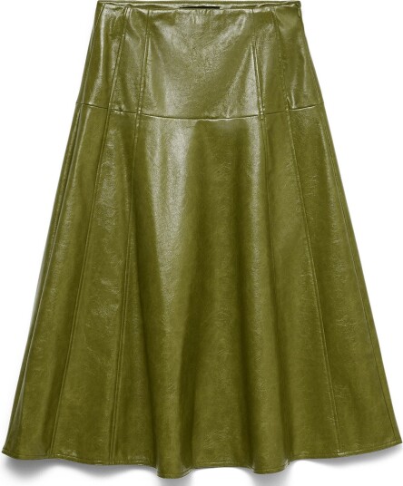 Vero Moda Vmdash Hw Coated 7 8 Skirt SPHAGNUM XS