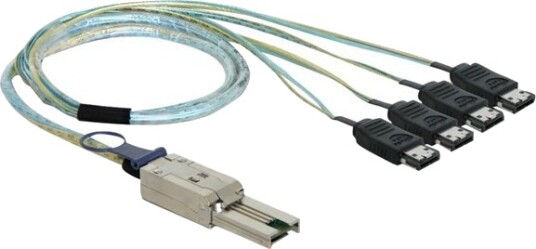 Delock Sata/Sas Kabel 4 Spors Esata Hunn Til 26 Pin 4X Shielded Mini Multilane Sas Sff 8088 Hann 1 M