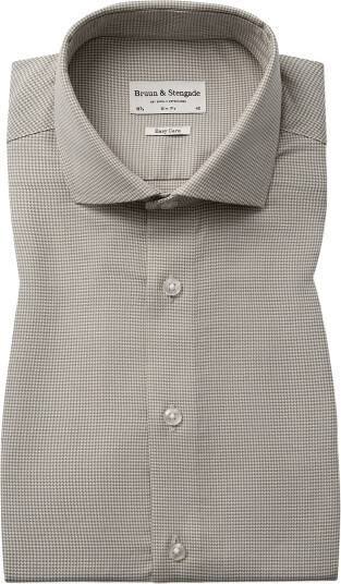 Bruun & Stengade Bs Seymour Slim Fit Shirt Grey 42